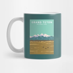 Grand Teton National Park, Wyoming Travel Poster Mug